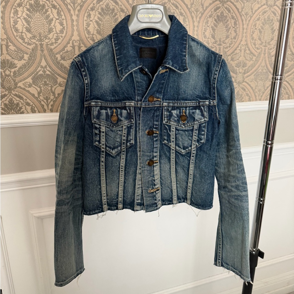 Saint Laurent Distressed Denim Jacket